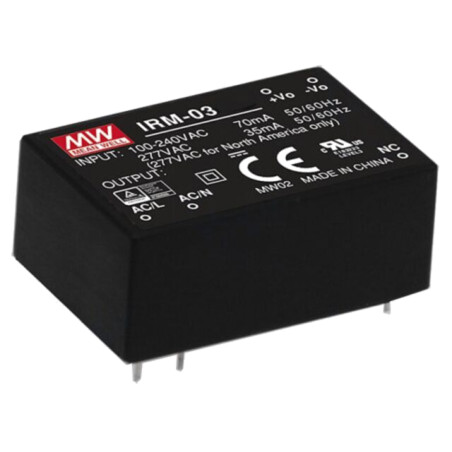 Convertor: AC/DC; 3W; Uintr: 85÷305VAC; 3,3VDC; Iieş: 900mA; OUT: 1