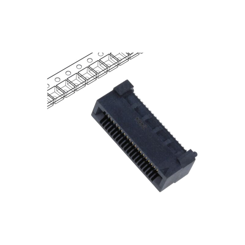 Conector: PCB-PCB; mamă; PIN: 40; 0,8mm; HSEC8; aurit; SMT; soclu Conector: PCB-PCB; mamă; PIN: 40; 0,8mm; HSEC8; aurit; SMT; soclu