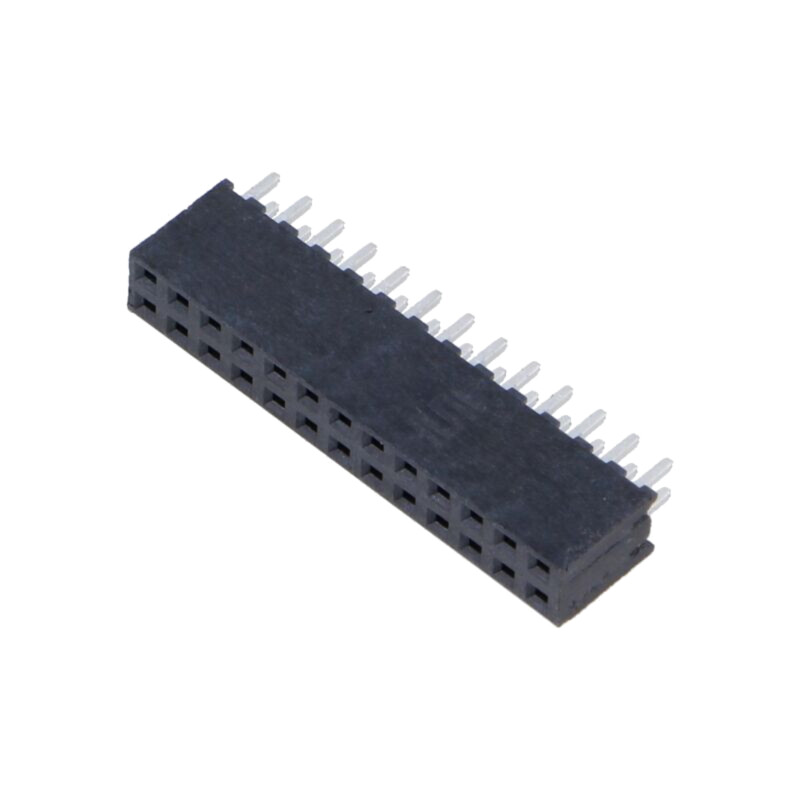 Conector: şiruri pini; mamă; PIN: 26; 2mm; aurit; THT; soclu; drept
