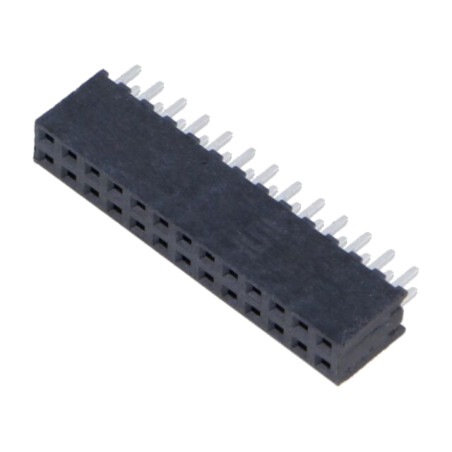 Conector: şiruri pini; mamă; PIN: 26; 2mm; aurit; THT; soclu; drept