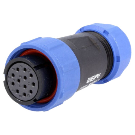 Mufă; SP21; mamă; PIN: 12; IP68; 7÷12mm; 5A; lipire; pe cablu; 400V