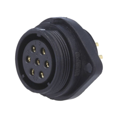 Soclu; SP21; mamă; PIN: 7; IP68; 15A; lipire; 500V; 1,5mm2; -25÷85°C