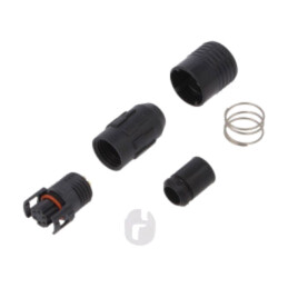 Conector: circular; HR30; push-pull; mufă; 2A; aurit; lipire; PIN: 6