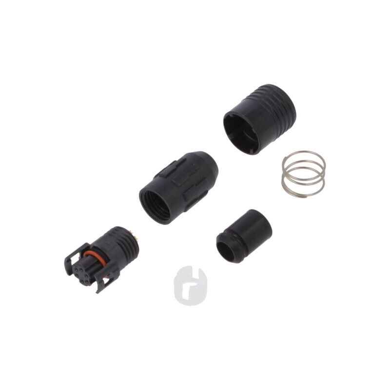 Conector: circular; HR30; push-pull; mufă; 2A; aurit; lipire; PIN: 6