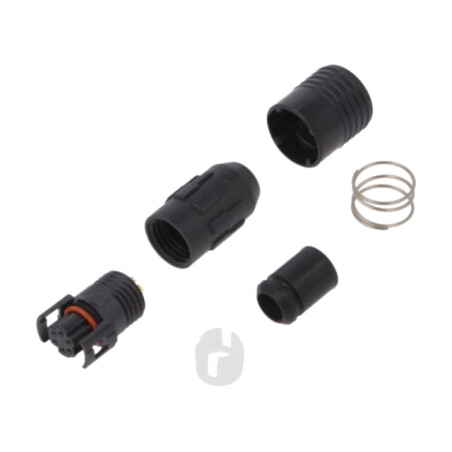 Conector: circular; HR30; push-pull; mufă; 2A; aurit; lipire; PIN: 6