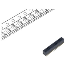 Conector: şiruri pini; tată; PIN: 34; 1,27mm; aurit; SMT; soclu
