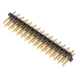 Conector: şiruri pini; tată; PIN: 15; 2,54mm; aurit; THT; şir pini