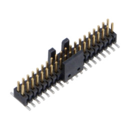 Conector: şiruri pini; tată; PIN: 40; 1,27mm; gold flash; SMT; soclu