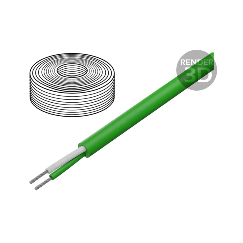 Cablu de compensaţie K; Izolaţie: PVC; Fire: 2; Formă: ovală