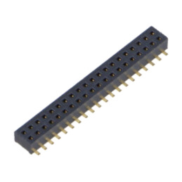 Conector: şiruri pini; mamă; PIN: 40; 1,27mm; aurit; SMT; soclu
