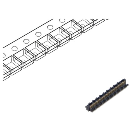 Conector: PCB-PCB; tată; PIN: 50; 0,4mm; ST4; aurit; SMT; soclu; 1,6A