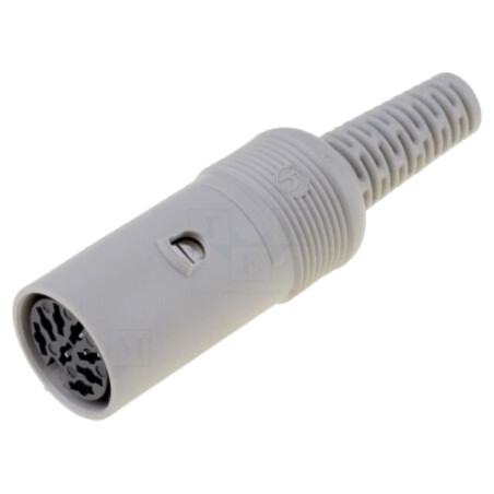 Conector: DIN; mufă; mamă; PIN: 8; Dispunere: 262°; drept; pe cablu