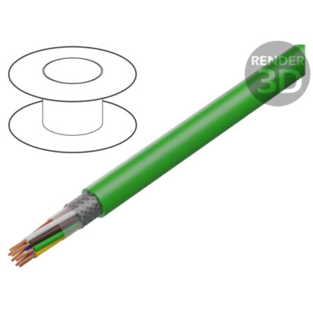 Cablu: de codificare; hibrid,ÖLFLEX® SERVO FD 798 CP; verde