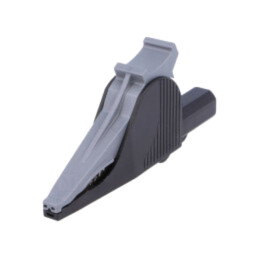 Bornă crocodil; 36A; neagră; Capacitate prindere: max.41mm; 1kV