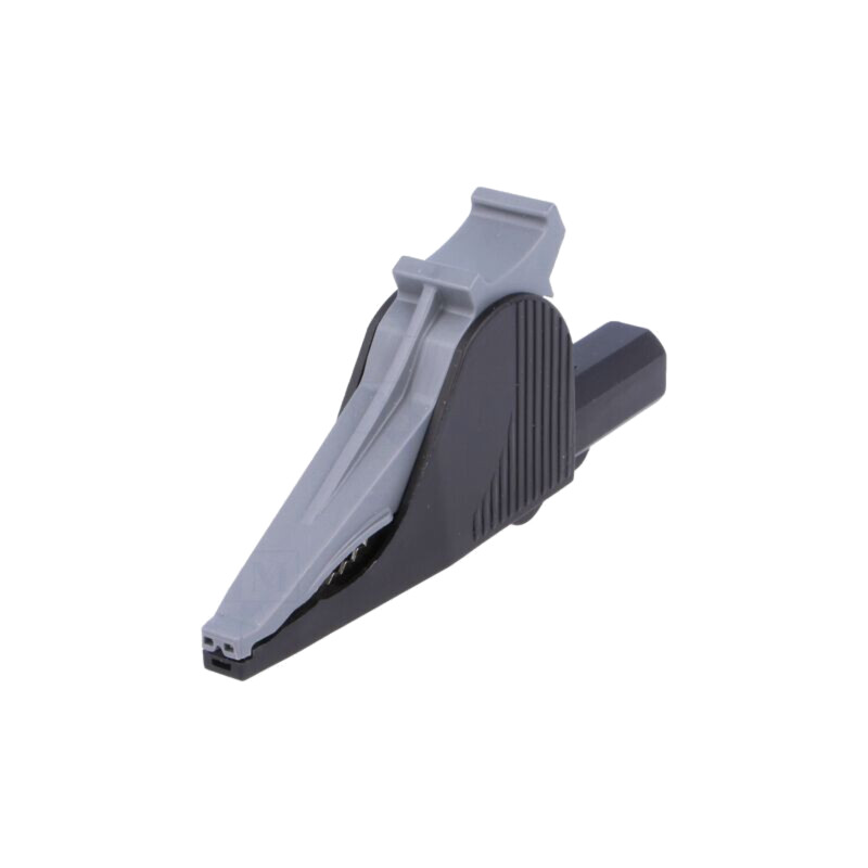 Bornă crocodil; 36A; neagră; Capacitate prindere: max.41mm; 1kV