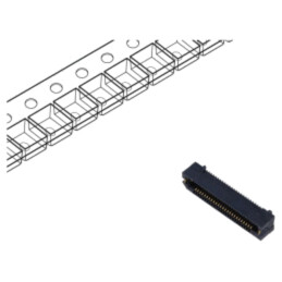Conector: PCB-PCB; mamă; PIN: 50; 0,8mm; ERF8; aurit; SMT; soclu; 1,4A