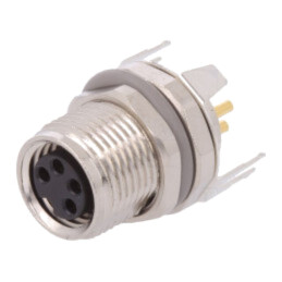 Conector: M8; mamă; PIN: 4; ecranat; soclu; IP67; 30V