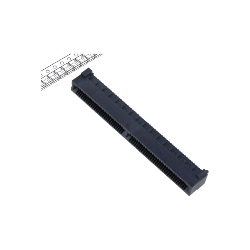 Conector: PCB-PCB; mamă; PIN: 120; 0,8mm; HSEC8; aurit; SMT; soclu Conector: PCB-PCB; mamă; PIN: 120; 0,8mm; HSEC8; aurit; SMT; soclu