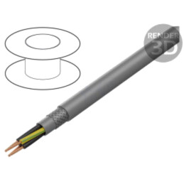 Cablu; JZ-602-CY; 4G2,5mm2; PVC; gri; 600V; CPR: fără clasificare