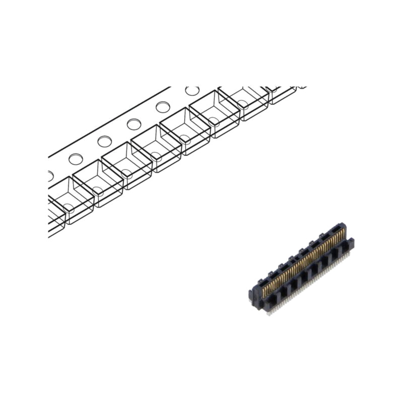 Conector: PCB-PCB; tată; PIN: 40; 0,4mm; ST4; aurit; SMT; soclu; 1,6A