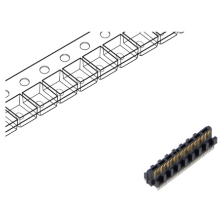 Conector: PCB-PCB; tată; PIN: 40; 0,4mm; ST4; aurit; SMT; soclu; 1,6A