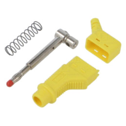 Conector: banană 4mm; mufă; 19A; 600V; galbenă; 1mm2; pe cablu