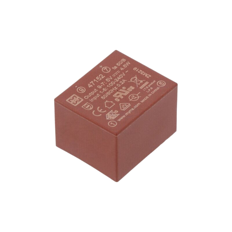 Convertor: AC/DC; 4,5W; Uintr: 85÷265VAC,120÷370VDC; Uieş: 5VDC