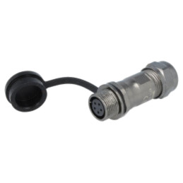 Mufă; ST12; mamă; PIN: 5; IP67; 5÷8mm; 5A; lipire; pe cablu; 180V