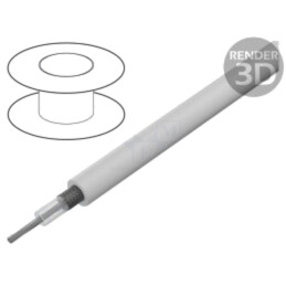 Cablu: coaxial; RG187A/U; litat; CCS; PFA; alb; 2,54mm