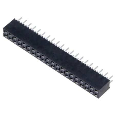Conector: şiruri pini; soclu; tată; PIN: 40; drept; 2,54mm; THT; 2x20