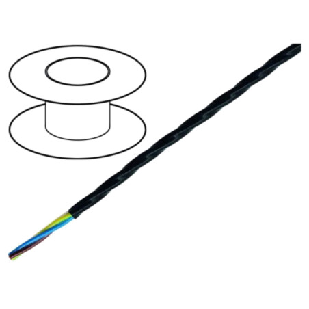 Cablu; ÖLFLEX® HEAT 205 MC; 3G1mm2; litat; Cu; FEP; negru; Clasa: 5