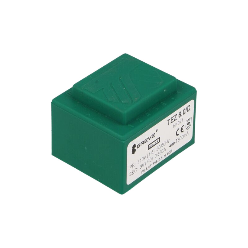 Transformator: încapsulat; 6VA; 110VAC; 9V; PCB; IP00; A: 38mm Transformator: încapsulat; 6VA; 110VAC; 9V; PCB; IP00; A: 38mm