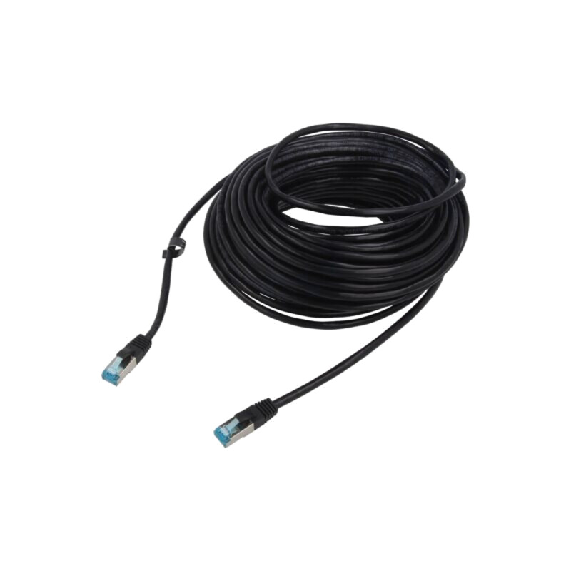 Patch cord; F/UTP; 5e; litat; Cu; PVC; negru; 8m; 26AWG; Øcablu: 5,5mm