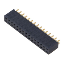 Conector: şiruri pini; mamă; PIN: 30; 2,54mm; aurit; THT; soclu