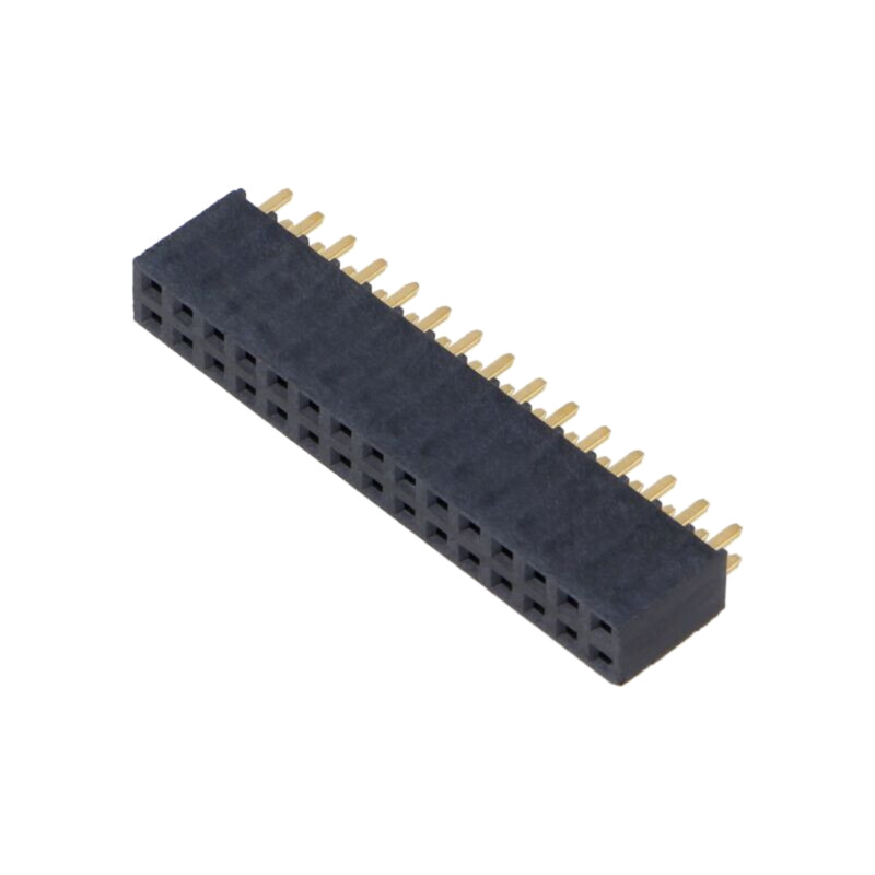 Conector: şiruri pini; mamă; PIN: 30; 2,54mm; aurit; THT; soclu