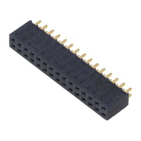 Conector: şiruri pini; mamă; PIN: 30; 2,54mm; aurit; THT; soclu