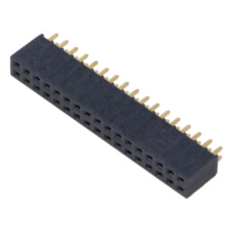 Conector: şiruri pini; mamă; PIN: 34; 2,54mm; aurit; THT; soclu