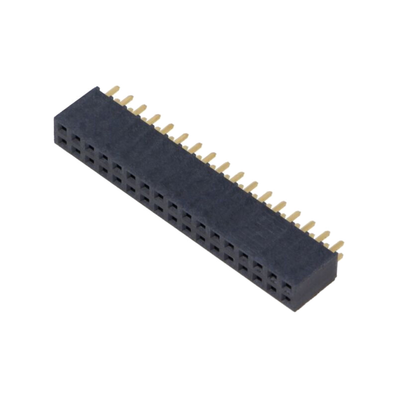 Conector: şiruri pini; mamă; PIN: 34; 2,54mm; aurit; THT; soclu