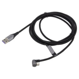Cablu; USB 2.0; USB A mufă,USB C mufă în unghi; nichelat; 0,5m