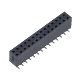 Conector: şiruri pini; mamă; PIN: 28; 2mm; aurit; THT; soclu; drept