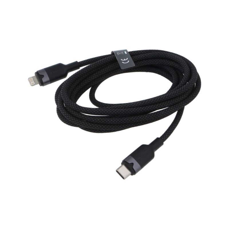 Cablu; USB 2.0; mufă Apple Lightning,USB C mufă; nichelat; 2m