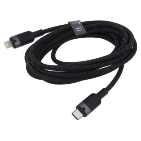 Cablu; USB 2.0; mufă Apple Lightning,USB C mufă; nichelat; 2m