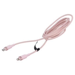 Cablu; USB 2.0; mufă Apple Lightning,USB C mufă; nichelat; 2m
