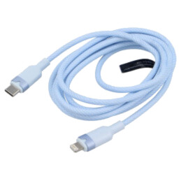 Cablu; USB 2.0; mufă Apple Lightning,USB C mufă; nichelat; 2m