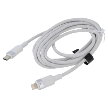 Cablu; USB 2.0; mufă Apple Lightning,USB C mufă; nichelat; 2m