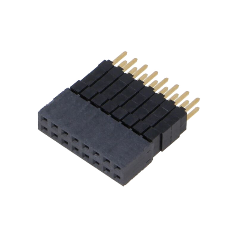 Conector: şiruri pini; tată; PIN: 16; 2,54mm; aurit; THT; soclu