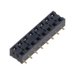 Conector: şiruri pini; mamă; PIN: 16; 2,54mm; aurit; SMT; soclu; rolă