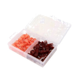 Set: conectori; IDC,crimpat; pe cablu; roşie; 50buc.