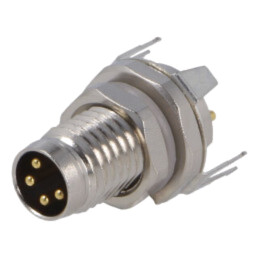 Conector: M8; tată; PIN: 4; ecranat; soclu; IP67; 30V; 2,5÷4mm