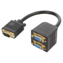 Echipament: splitter VGA; negru; 0,2m
